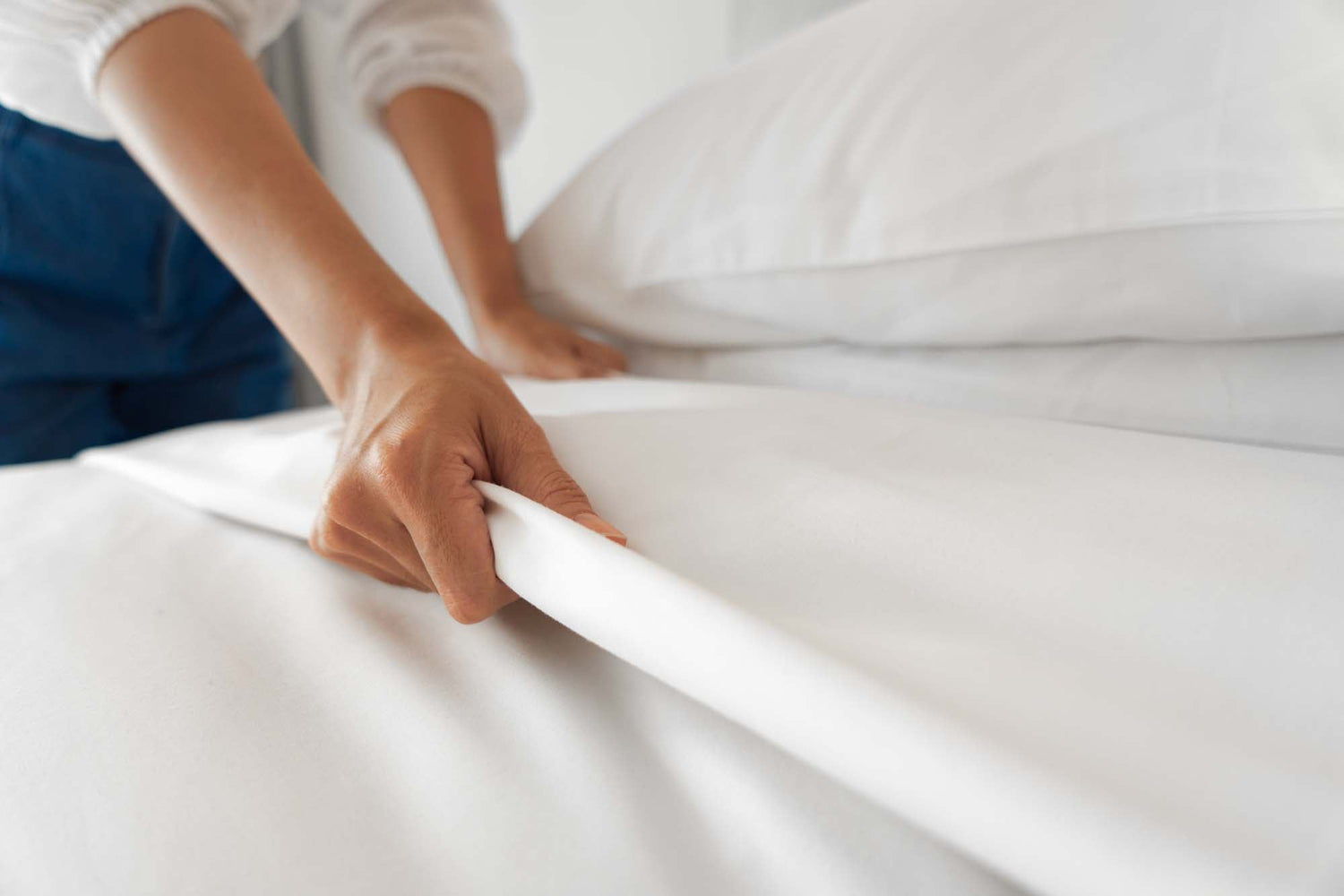 Fitted Sheet, Cotton, White
