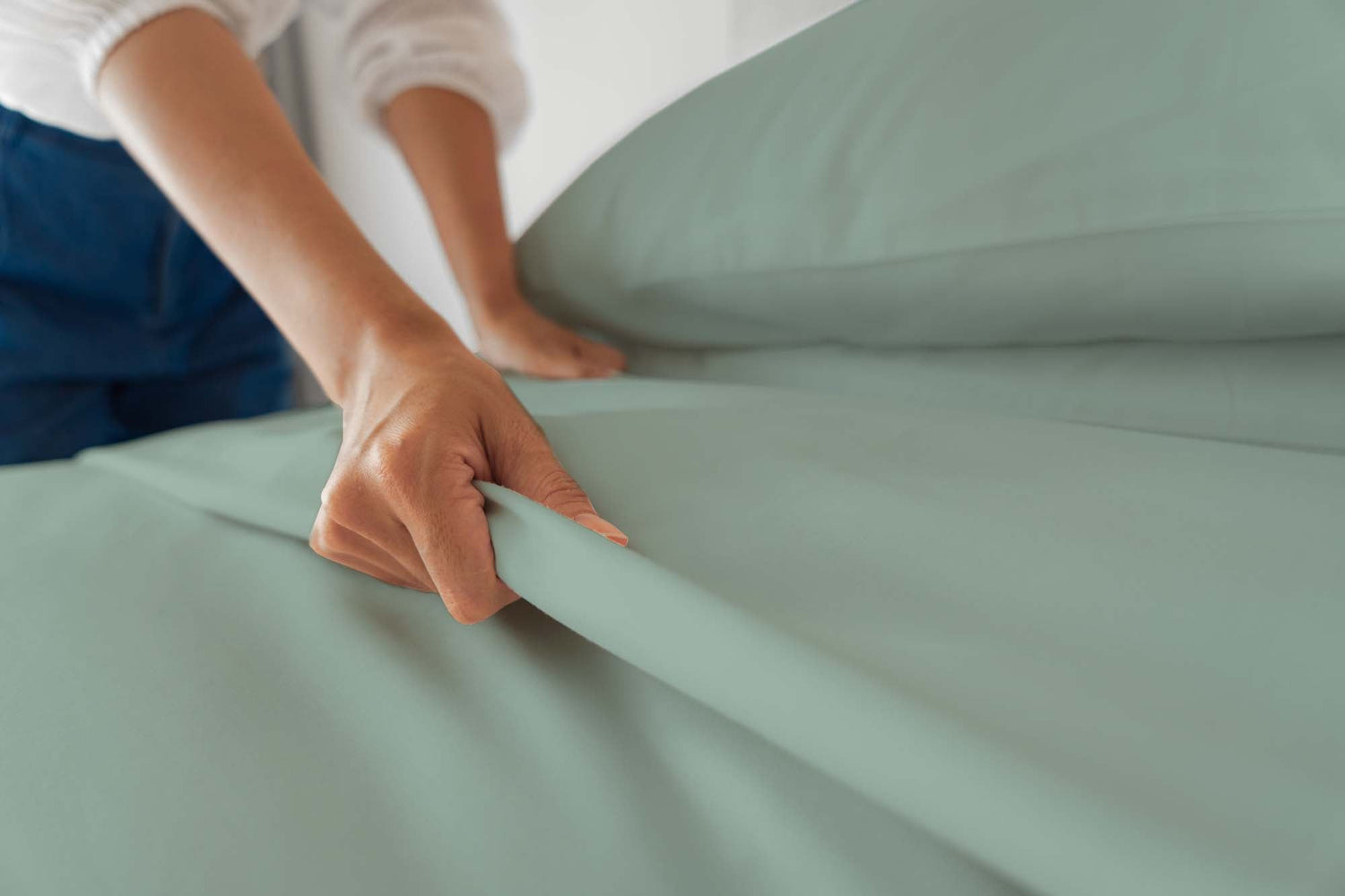 Fitted Sheet, Cotton, Mint