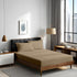 Fitted Sheet, Cotton, Brown Stone