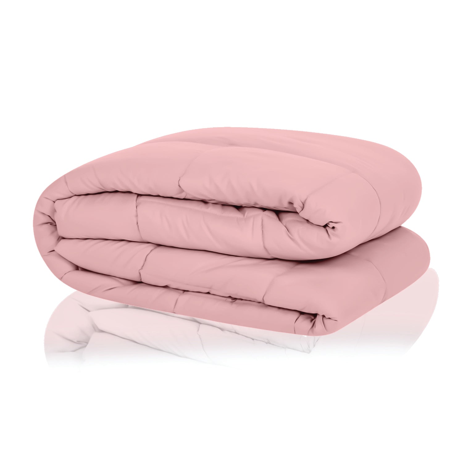 Plush Reversible Comforter Down Alternative, Crystal Rose + Candy Pink