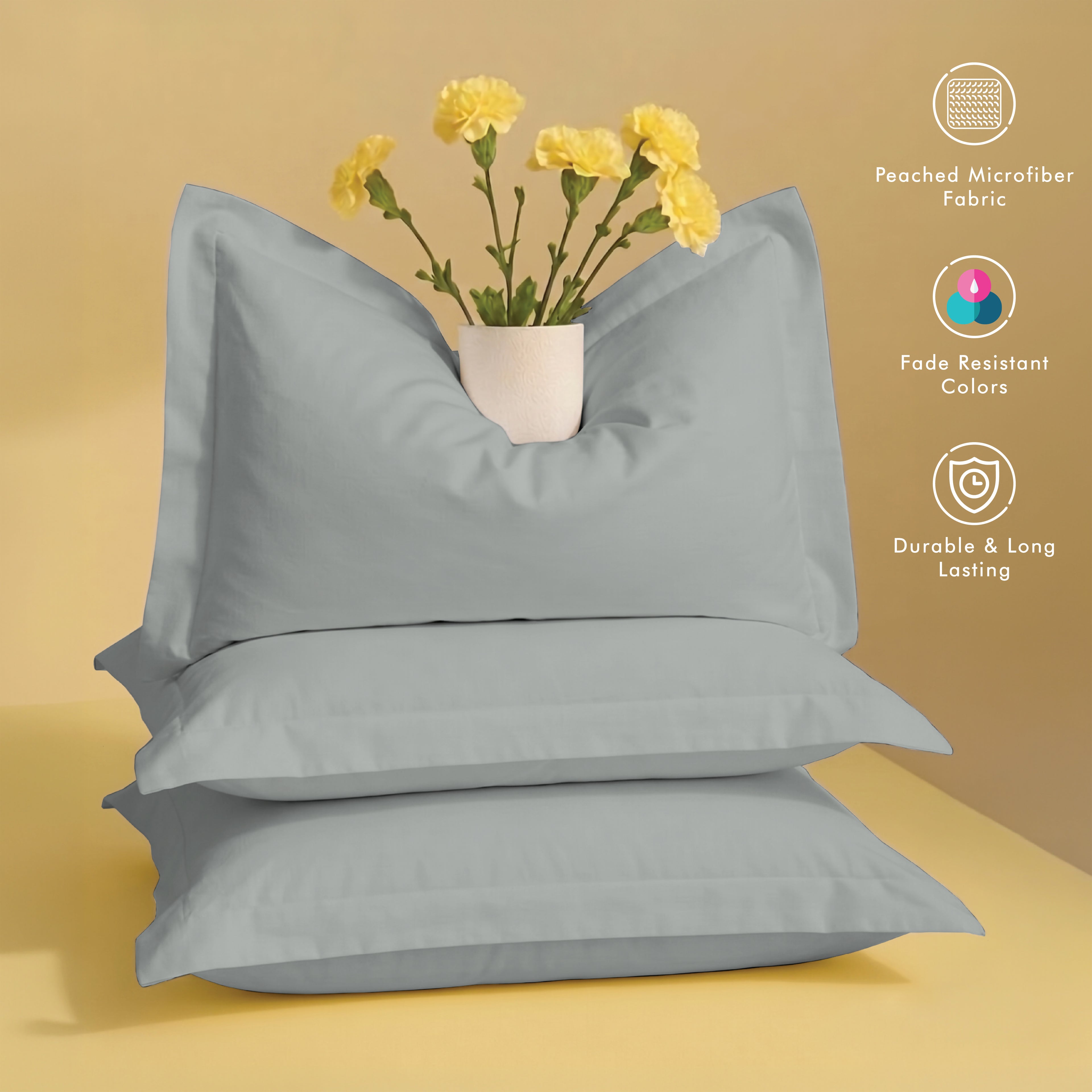 Classic Percale Cotton Pillow Cover Set of 6 Pcs
