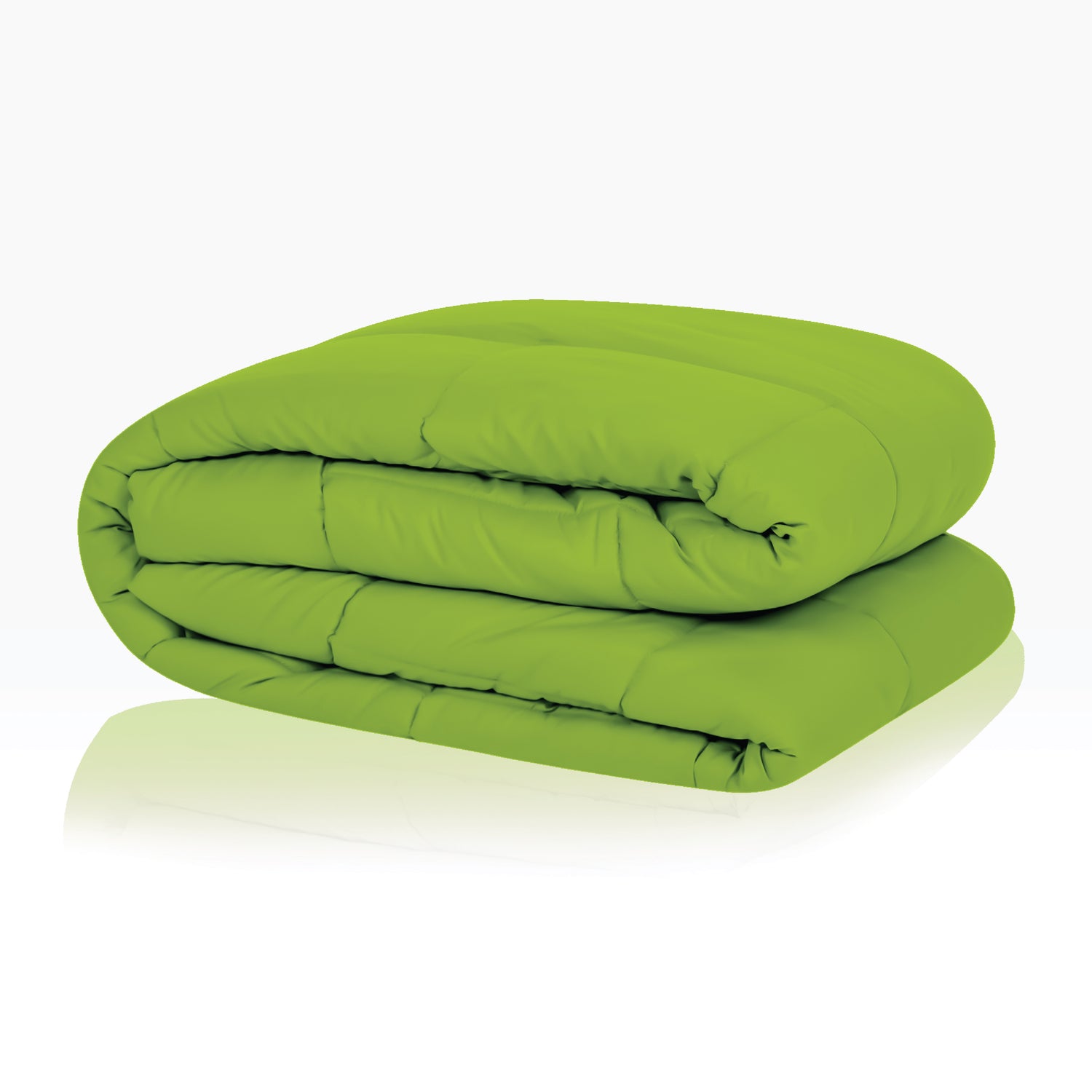 Plush Reversible Comforter Down Alternative, Ocean Blue + Olive Green