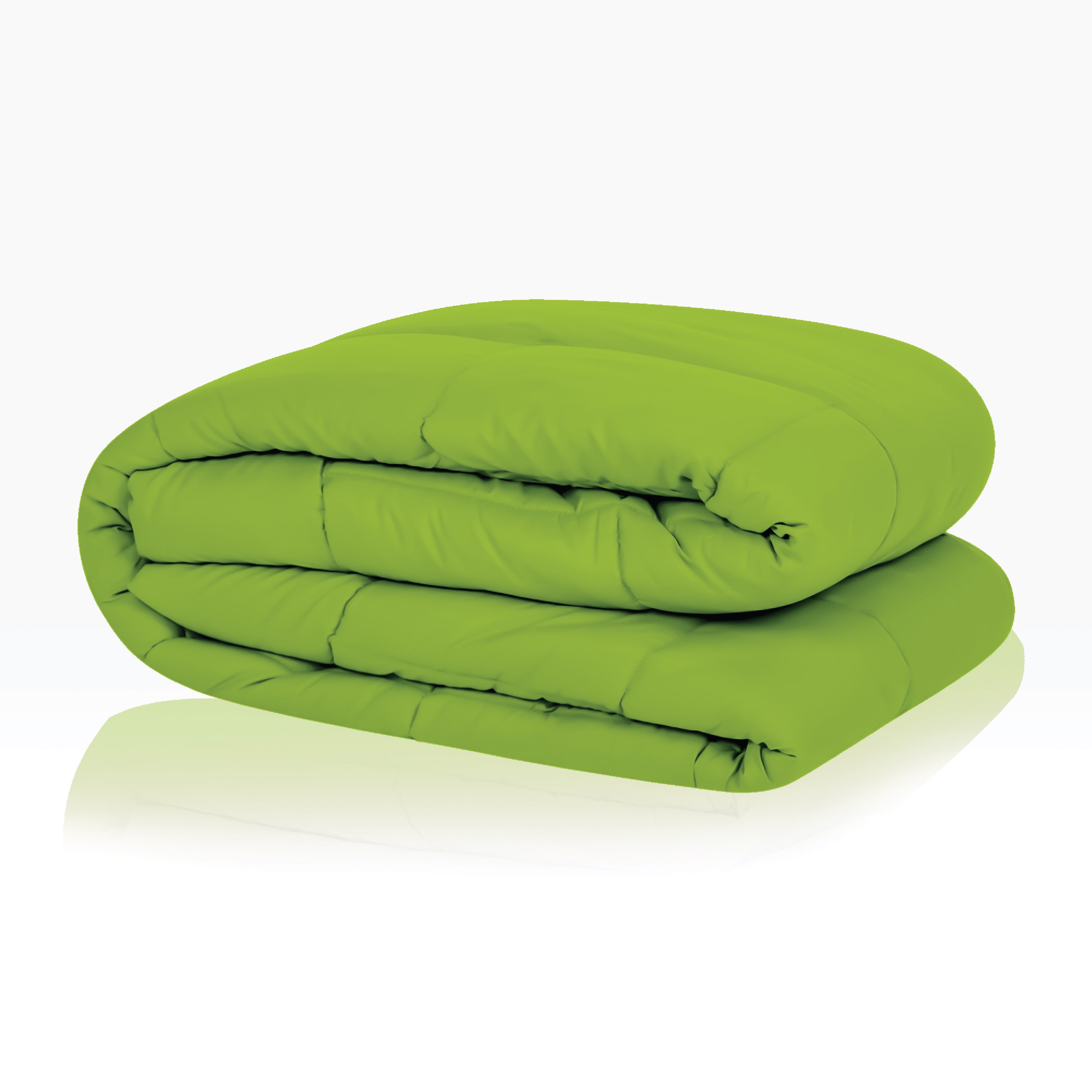 Plush Reversible Comforter Down Alternative, Ocean Blue + Olive Green