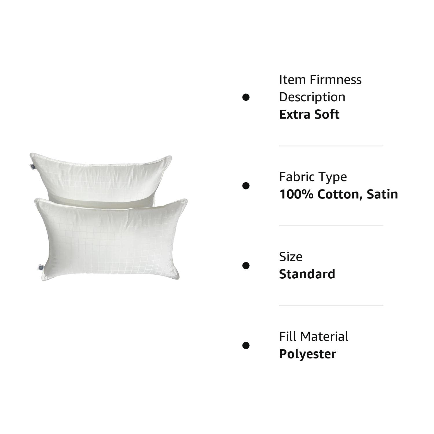 Pristine Pillow, Soft Microfiber Pillow, White
