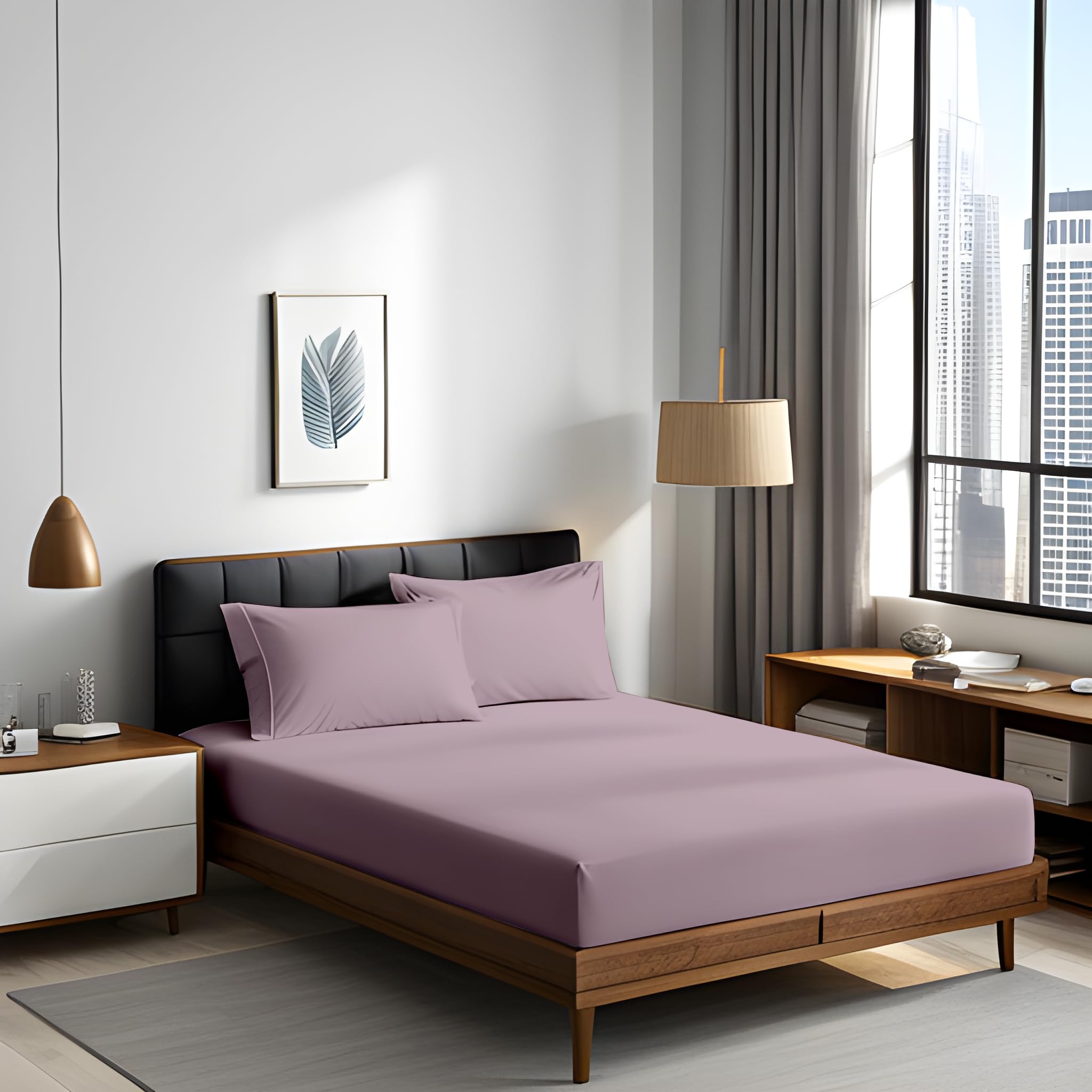 Flat Sheet, Cotton, Mid Lilac