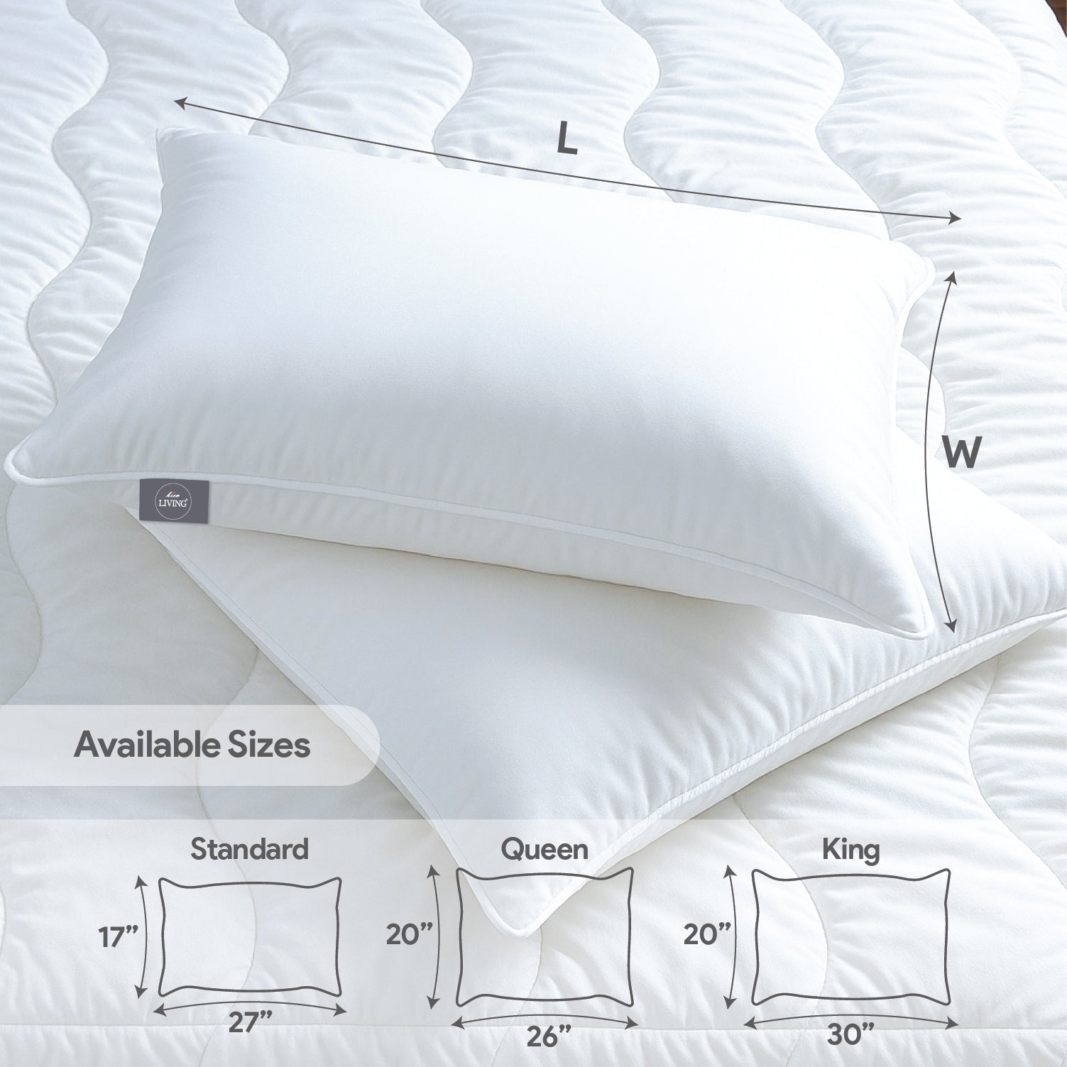 White Story Down Alternative Pillow, White -Twin Pack