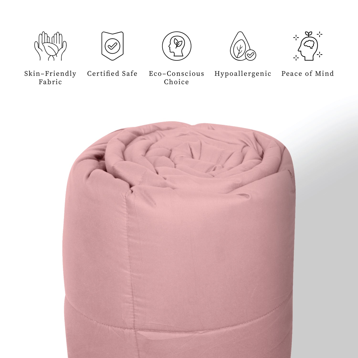 Plush Reversible Comforter Down Alternative, Wisteria + Crystal Rose