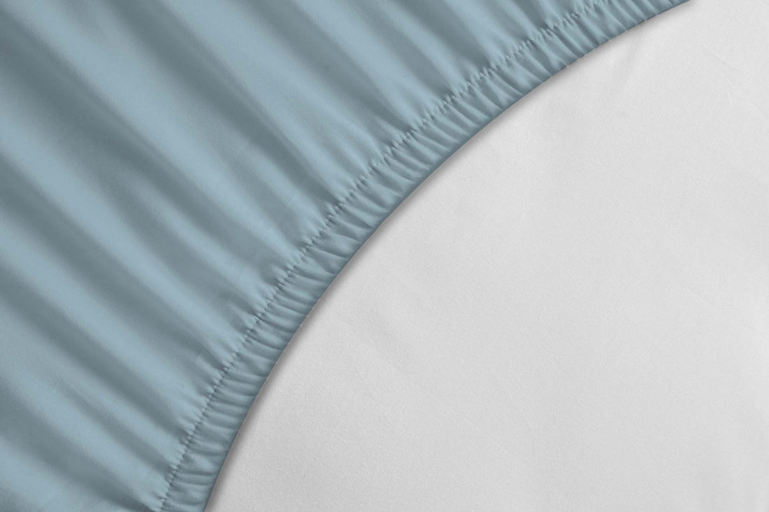 100% cotton - Fitted Bed Sheet - Light Blue