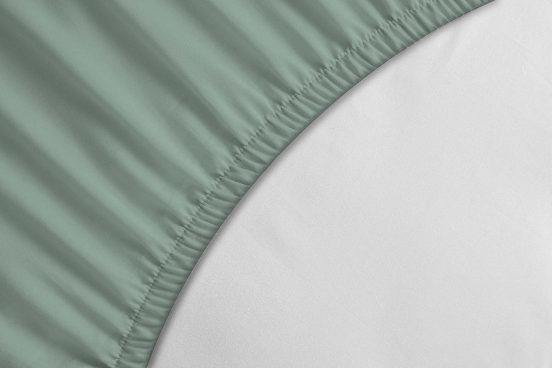 100% cotton - Fitted Bed Sheet -  Mint