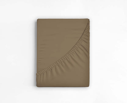 100% cotton - Fitted Bed Sheet - Brown Stone