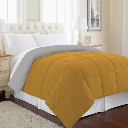 Reversible Comforter Single / Double Bed 110 GSM, Ash Grey + Chai Tea