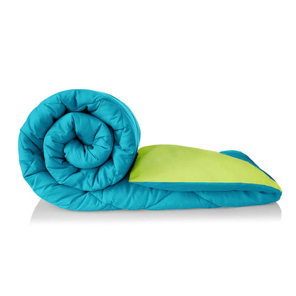 Reversible Comforter Single / Double Bed 110 GSM, Ocean Blue + Olive Green