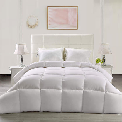 Reversible Comforter Single / Double Bed 110 GSM, White