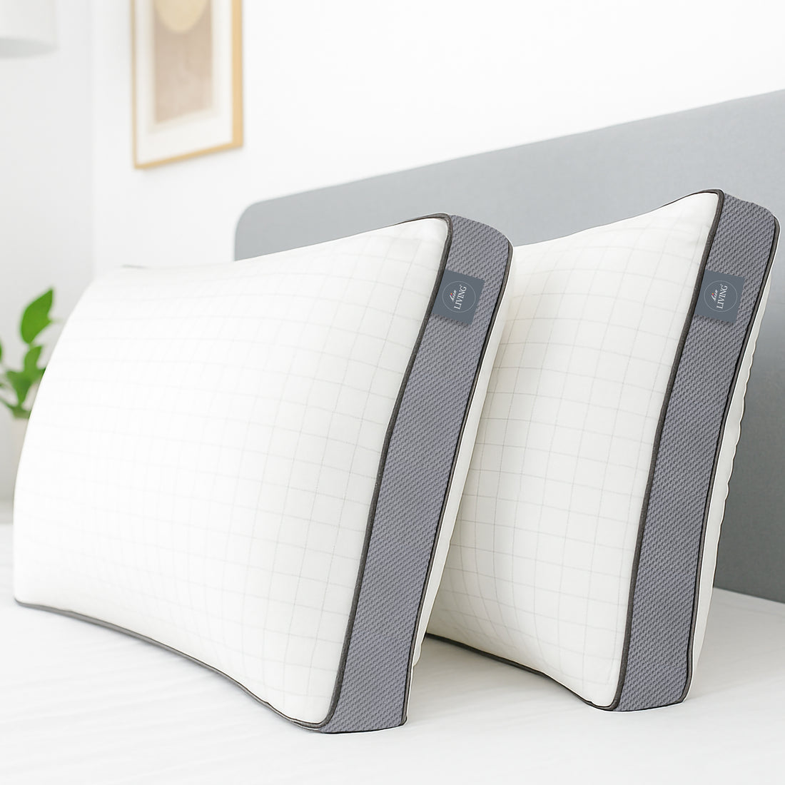 Air Vent, Soft Microfiber Pillow, White