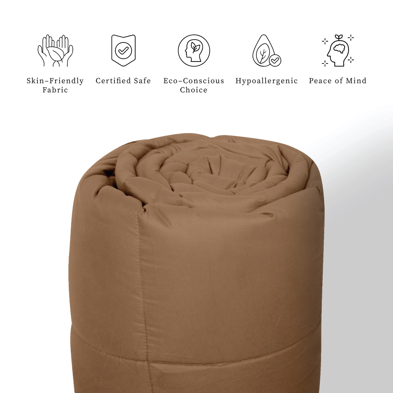 Plush Reversible Comforter Down Alternative - Almond Milk + Egg Nog