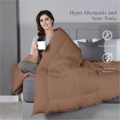 Plush Reversible Comforter Down Alternative - Almond Milk + Egg Nog