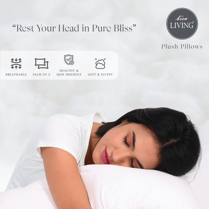 Anti-Stress, Soft Microfiber Pillow, White