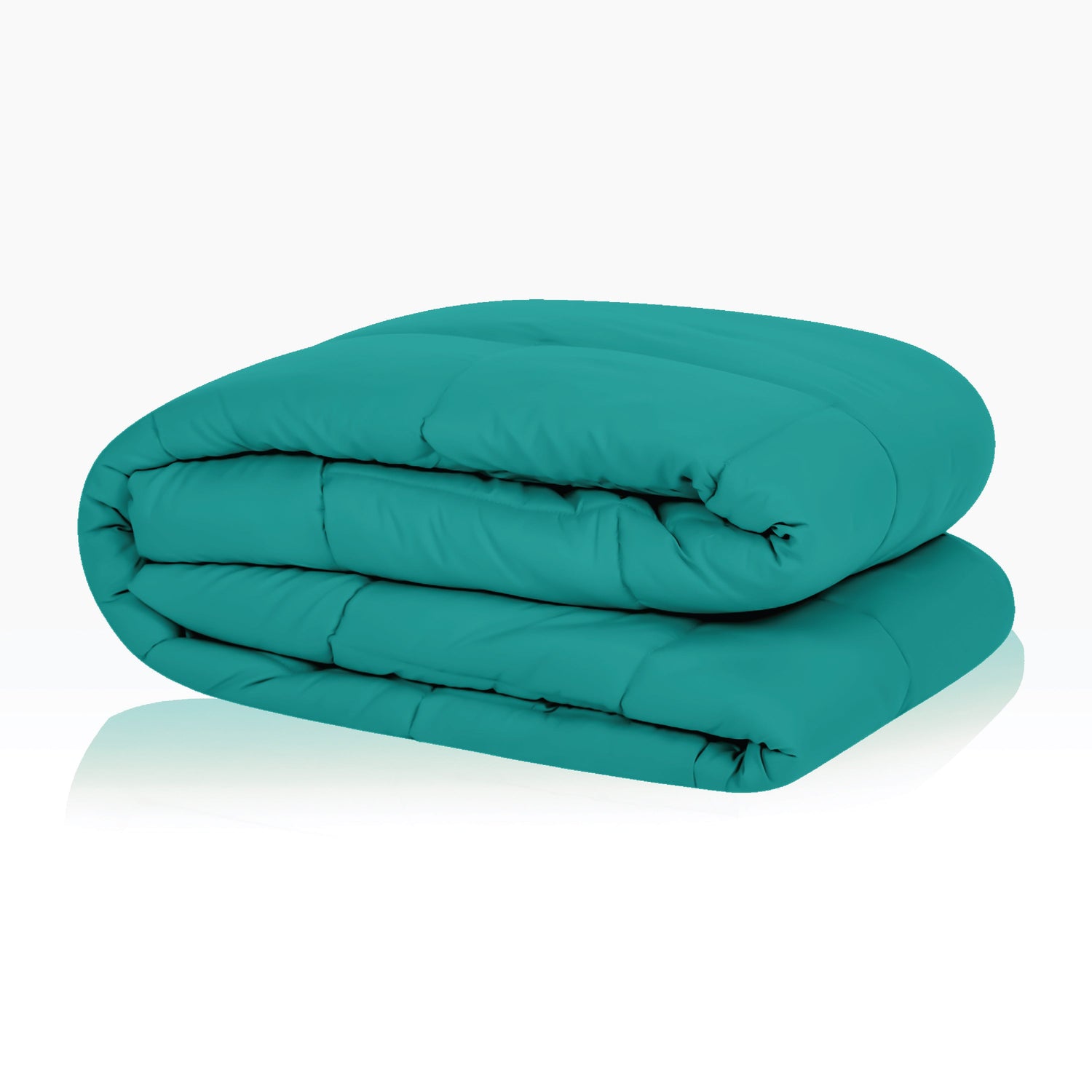 Plush Reversible Comforter Down Alternative, Ash Grey + Aqua Blue