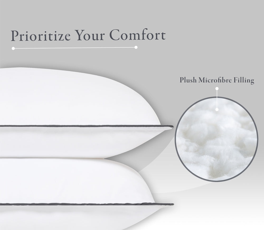 Plush Pillow, Soft Microfiber Pillow, White