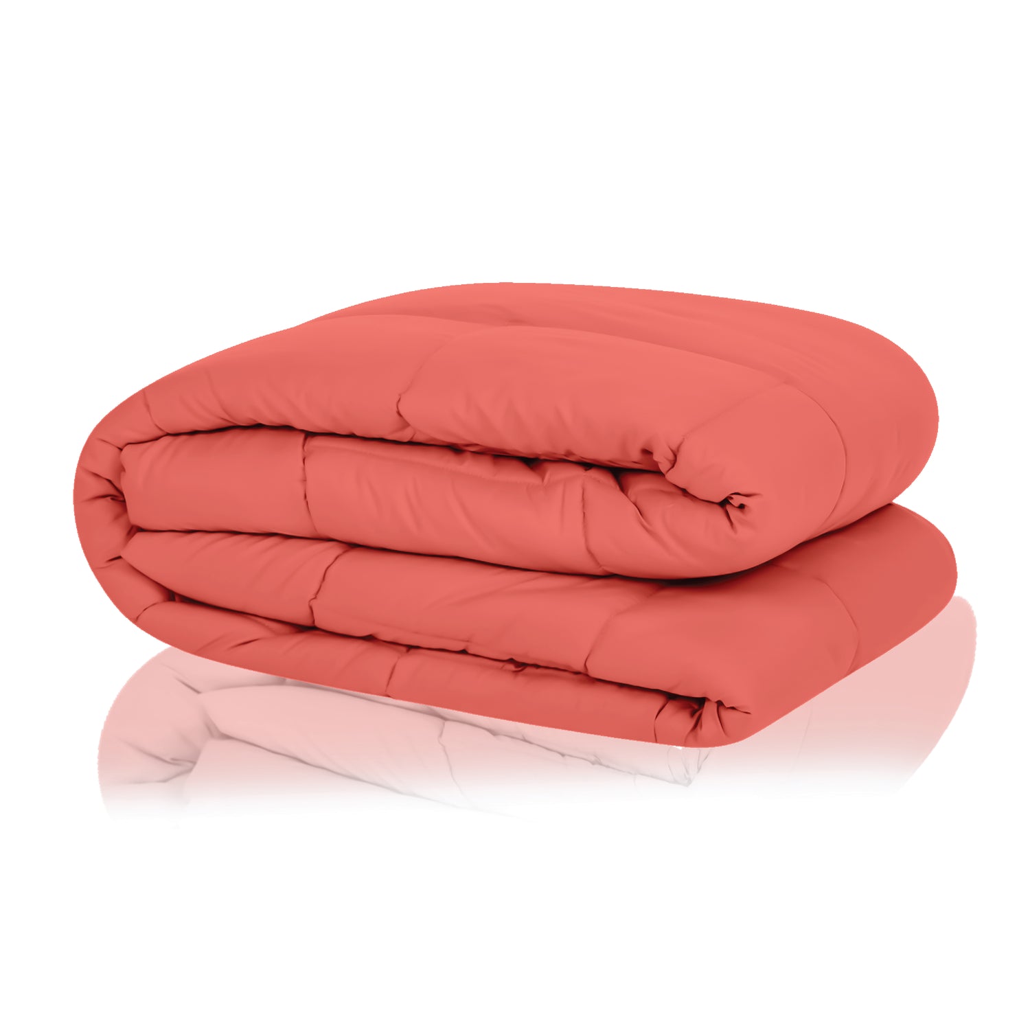 Plush Reversible Comforter Down Alternative, Candy Pink + Egg Nog