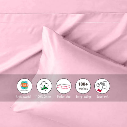 Bedsheet Single / Double Bed, Flamingo Pink