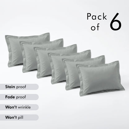 Classic Percale Cotton Pillow Cover Set of 6 Pcs