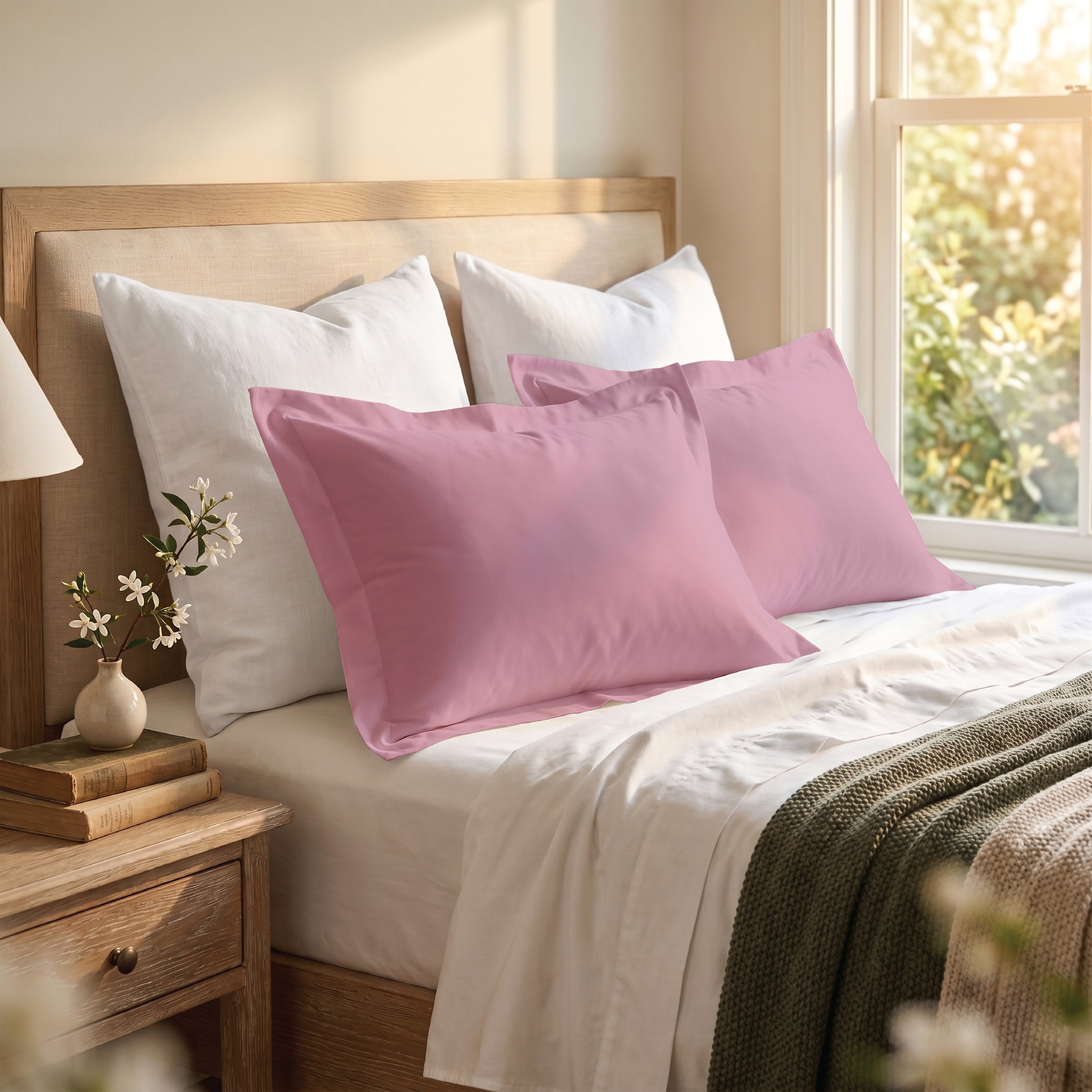 Classic Percale Cotton Pillow Cover Set of 6 Pcs