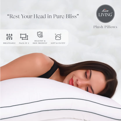 Plush Firm, Firm Microfiber Pillow, White