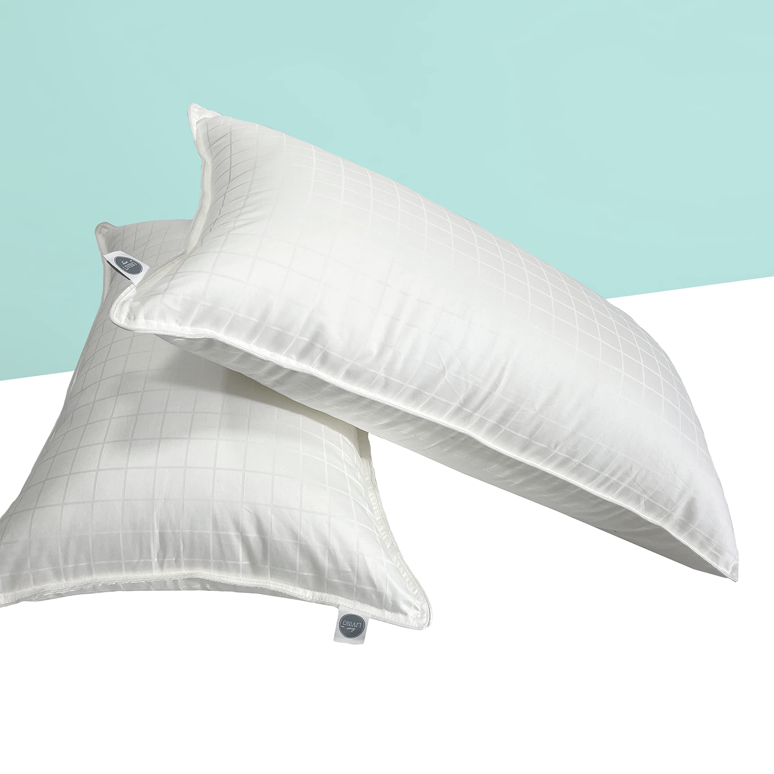 Pristine Pillow Set of 2, White, 17 x 27 Inches