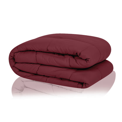 Plush Reversible Comforter Down Alternative, Rumba Red + Egg Nog