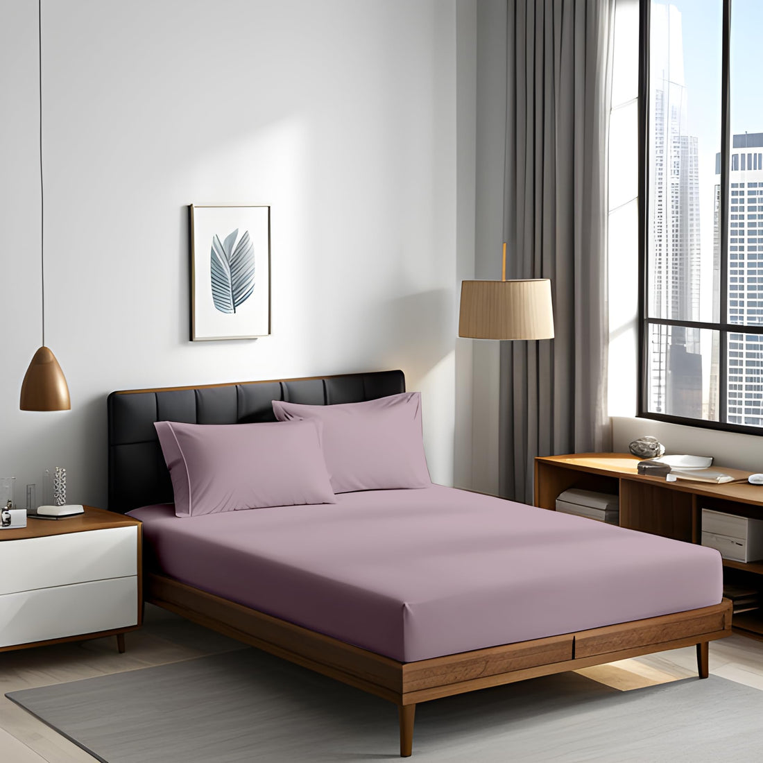 Flat Sheet, Cotton, Mid Lilac