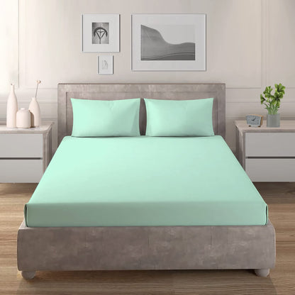 Bedsheet Single / Double Bed, Sea Foam Green