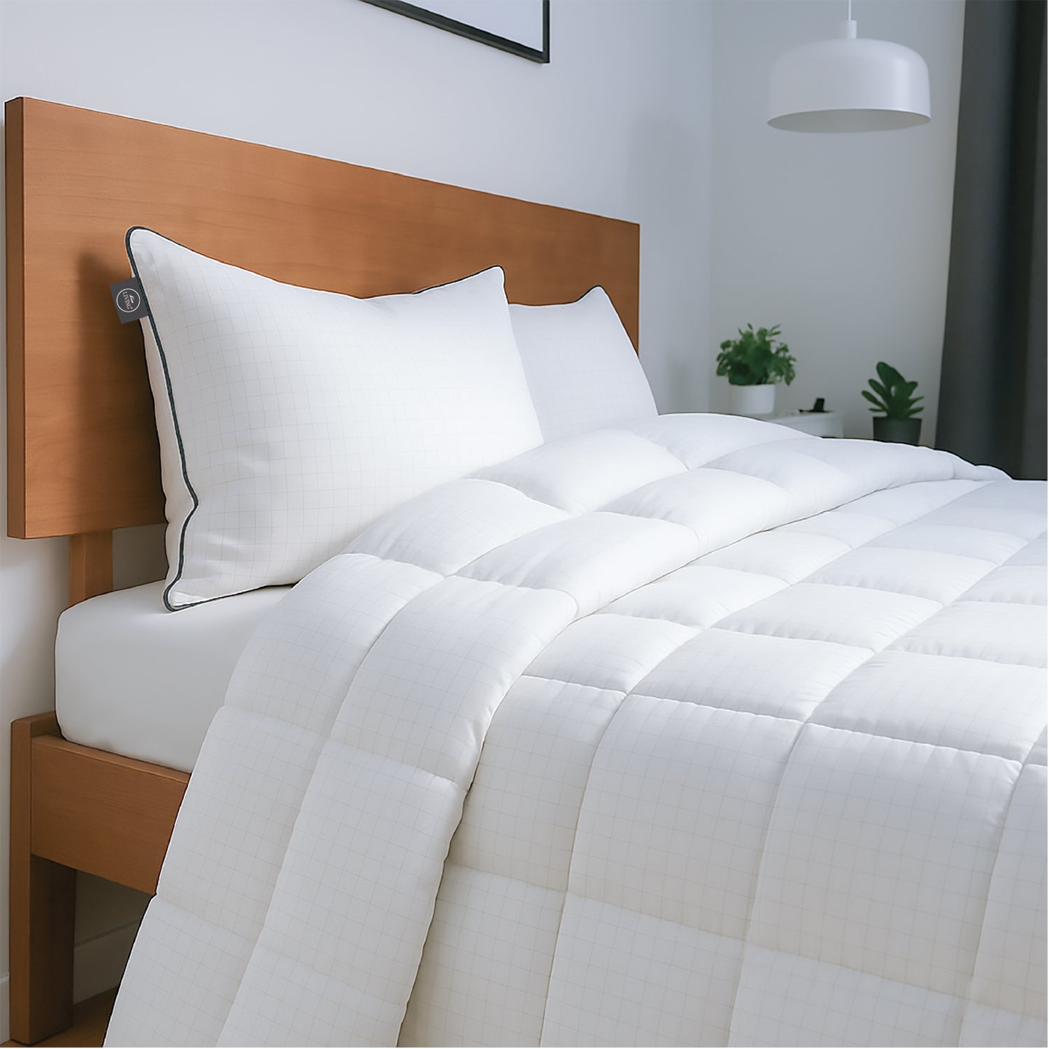 White Story Anti Stress Pillow, White - Twin Pack