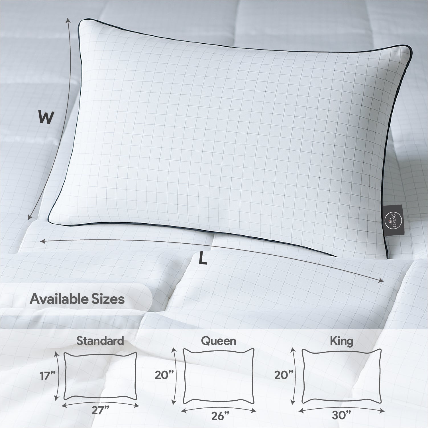 White Story Anti Stress Pillow, White - Twin Pack