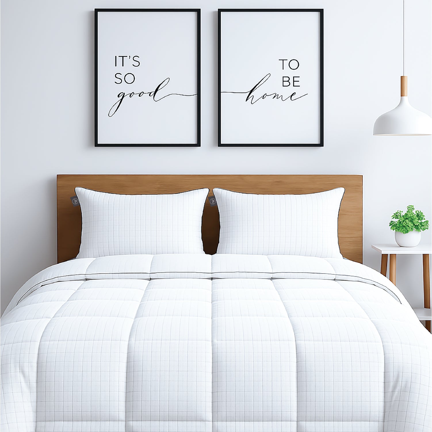 White Story Anti Stress Pillow, White - Twin Pack