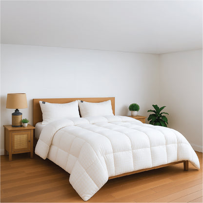 White Story Regency Check Pillow, White - Twin Pack