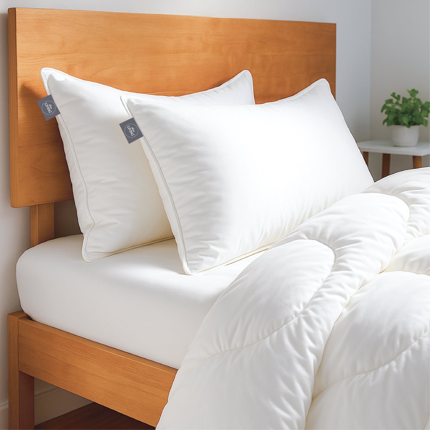 White Story Down Alternative Pillow, White -Twin Pack