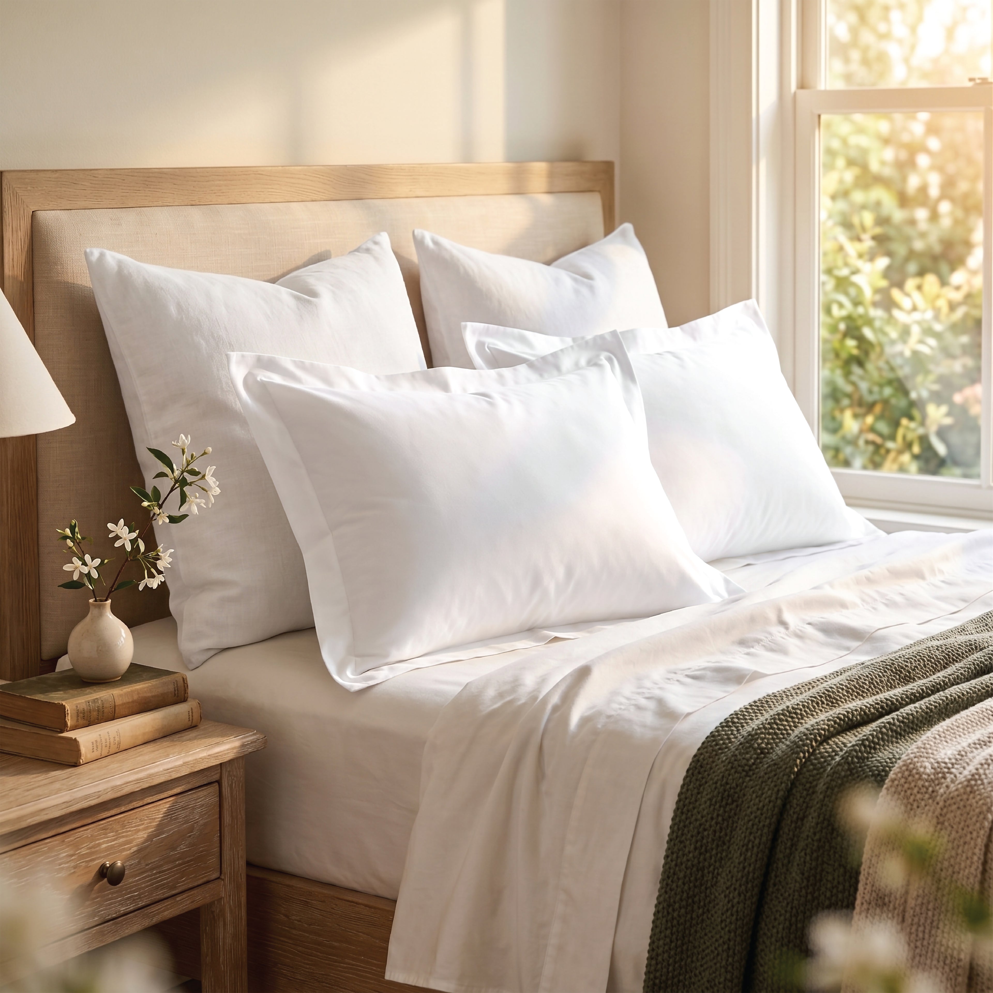 Classic Percale Cotton Pillow Cover Set of 6 Pcs