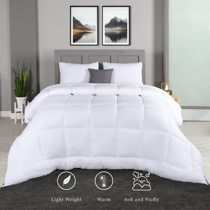 Plush Comforter Down Alternative, White