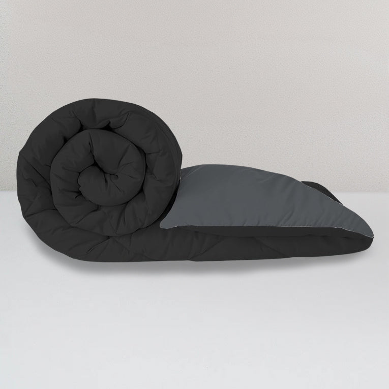 Reversible Comforter Single / Double Bed 110 GSM (Black Olive + Iron Gate)