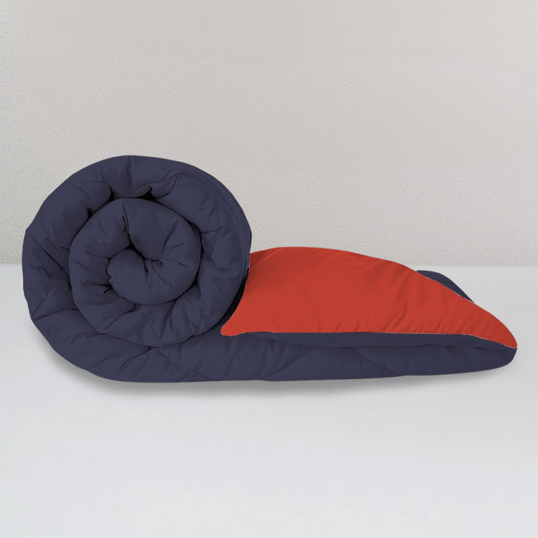 Reversible Comforter Single / Double Bed 110 GSM, Red + Eclipse